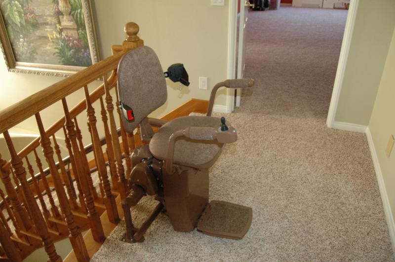 curved stair lift at parking station