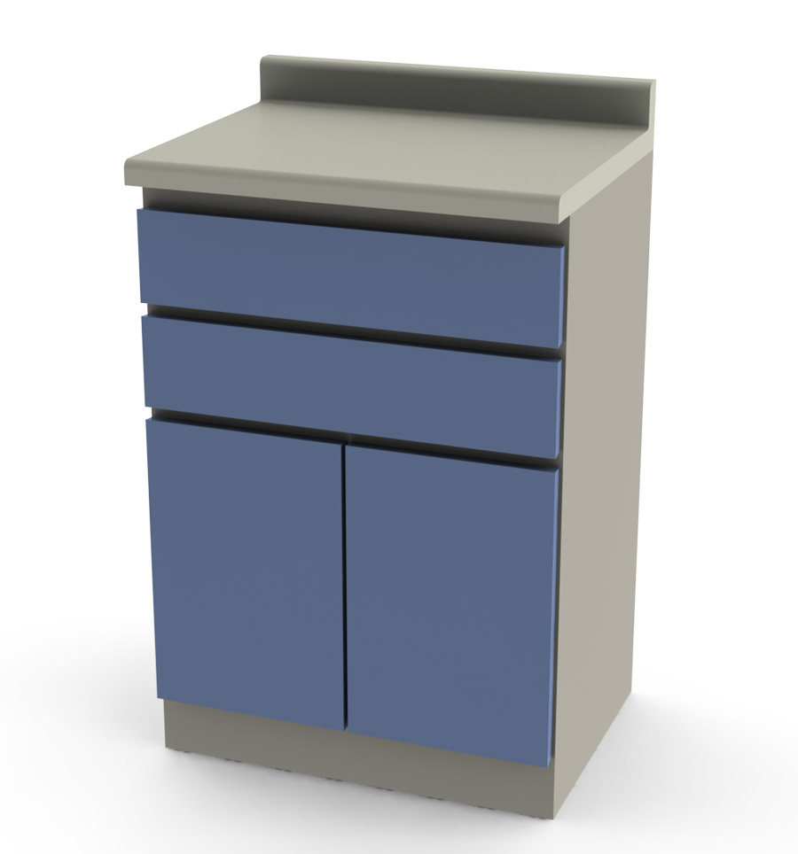 Modular Medical Cabinet 2 drawers and 2 doors