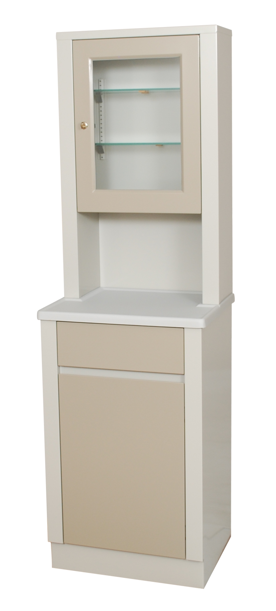 Modular Treatment Cabinet with Overhead Glass Cabinet