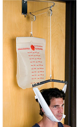 Over Door Cervical Traction Kit in Use