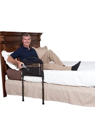 stable bed rail with support legs