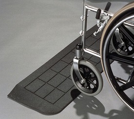 Rubber Threshold Ramp w/ Wheelchair